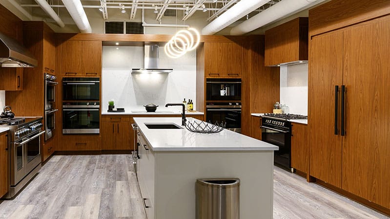 Fisher-and-Paykel-kitchen-at-yale-appliance-in-hanover-featuring-paneled-integrated-refrigerator