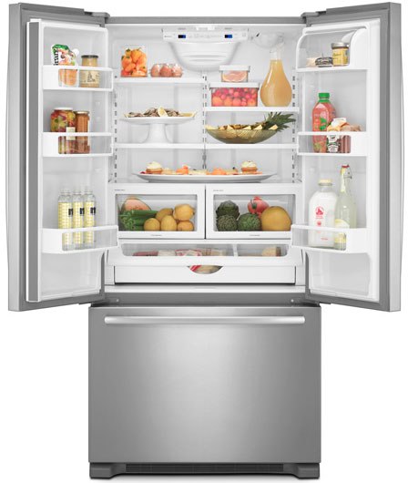 jennair-stainless-counter-depth-refrigerator-JFC2290VEM-open