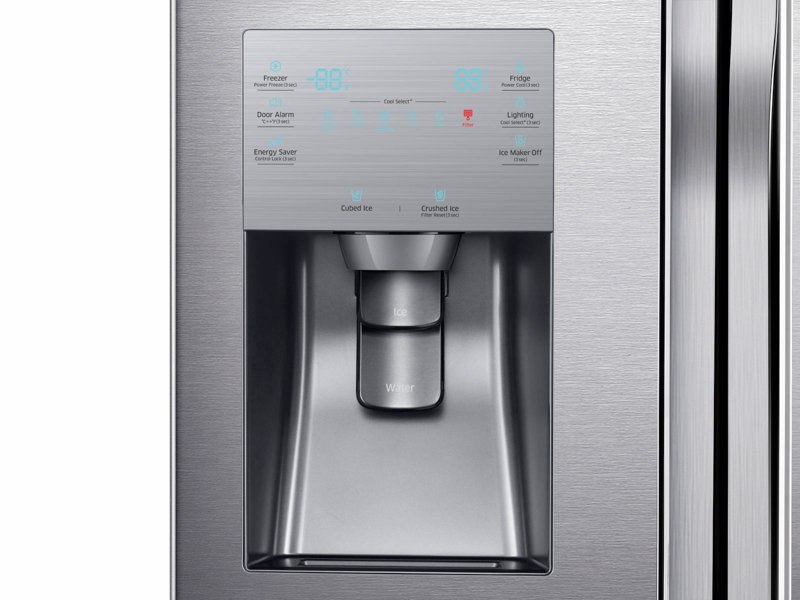 RF23J9011SR_05_Refrigerator_French-Door_RF23J9011SR_Control_Panel_Water_Dispenser_Silver_20171024